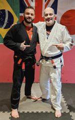 Chris Petherwick practicing defense against one of his students